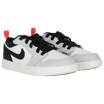 White, Grey & Black Air Jordan 1 Low Alt Trainers