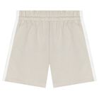 Beige Logo Shorts, 1, hi-res