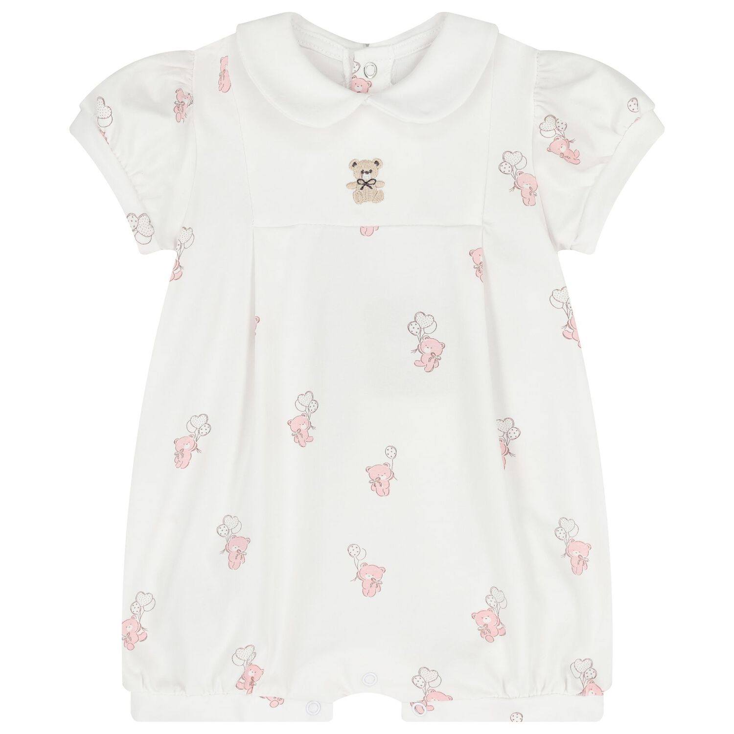 Baby Girls White & Pink Rompers ( 2-Pack ), 2, hi-res