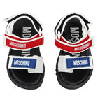 Black Logo Sandals, 1, hi-res