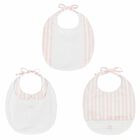 Baby Girls White & Pink Bib Set, 1, hi-res