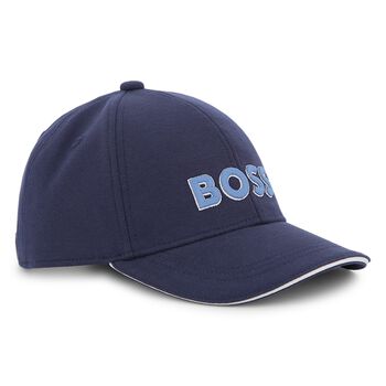 Boys Navy Blue Logo Cap