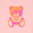 Girls Pink Teddy Logo Dress, 1, hi-res