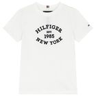 Boys White Logo T-Shirt, 3, hi-res