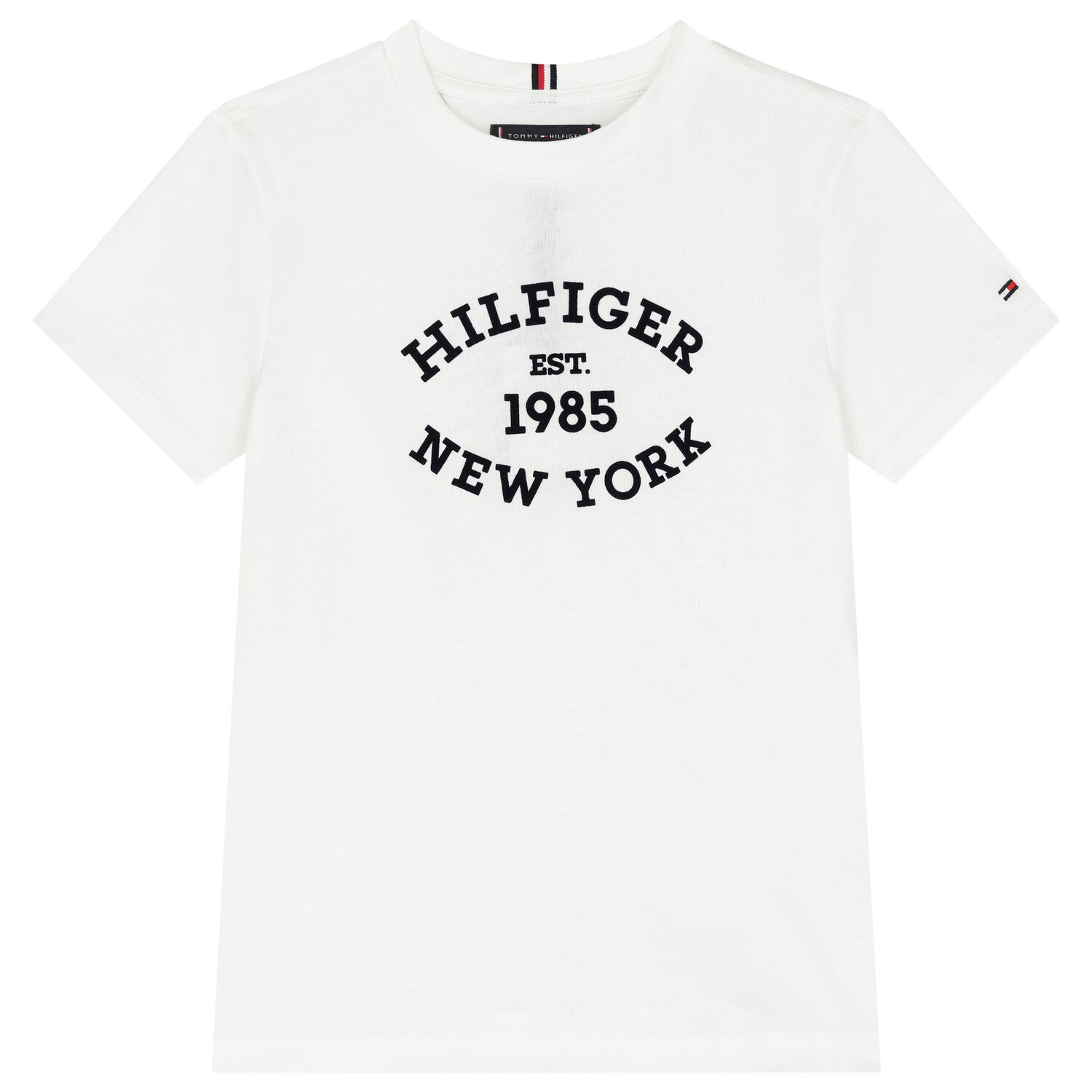Boys White Logo T-Shirt, 3, hi-res image number null