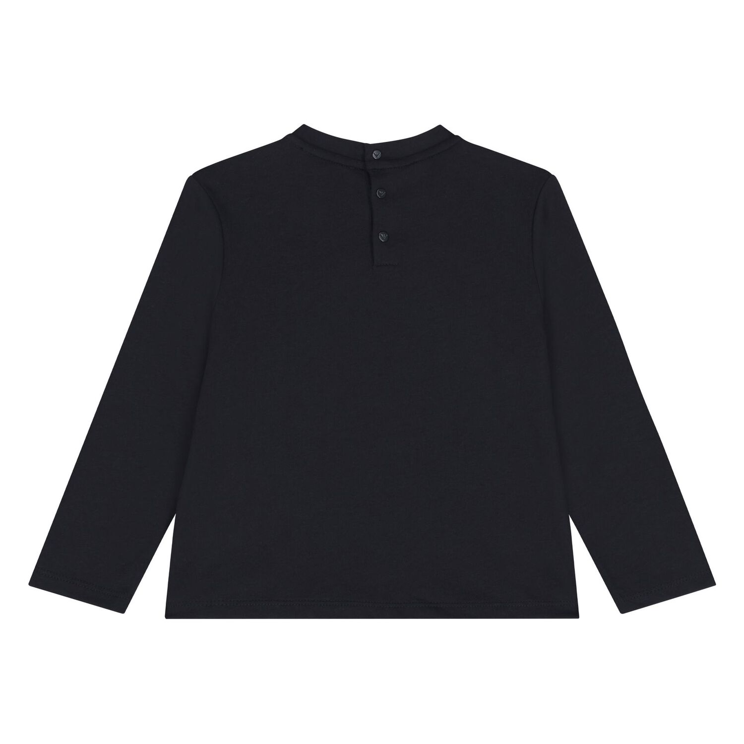 Baby Boys Black Logo Long Sleeve Top, 3, hi-res