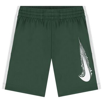 Nike Kids Boys Green Logo Shorts, 2 Boys Green Logo Shorts