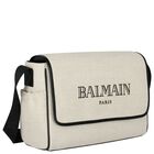 Beige Logo Baby Changing Bag, 1, hi-res