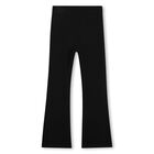 Girls Black Logo Leggings, 2, hi-res