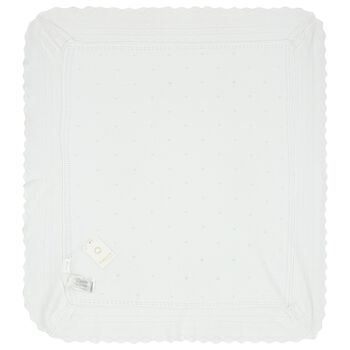 White Knitted Baby Blanket