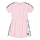 Younger Girls Pink Logo Dress, 1, hi-res
