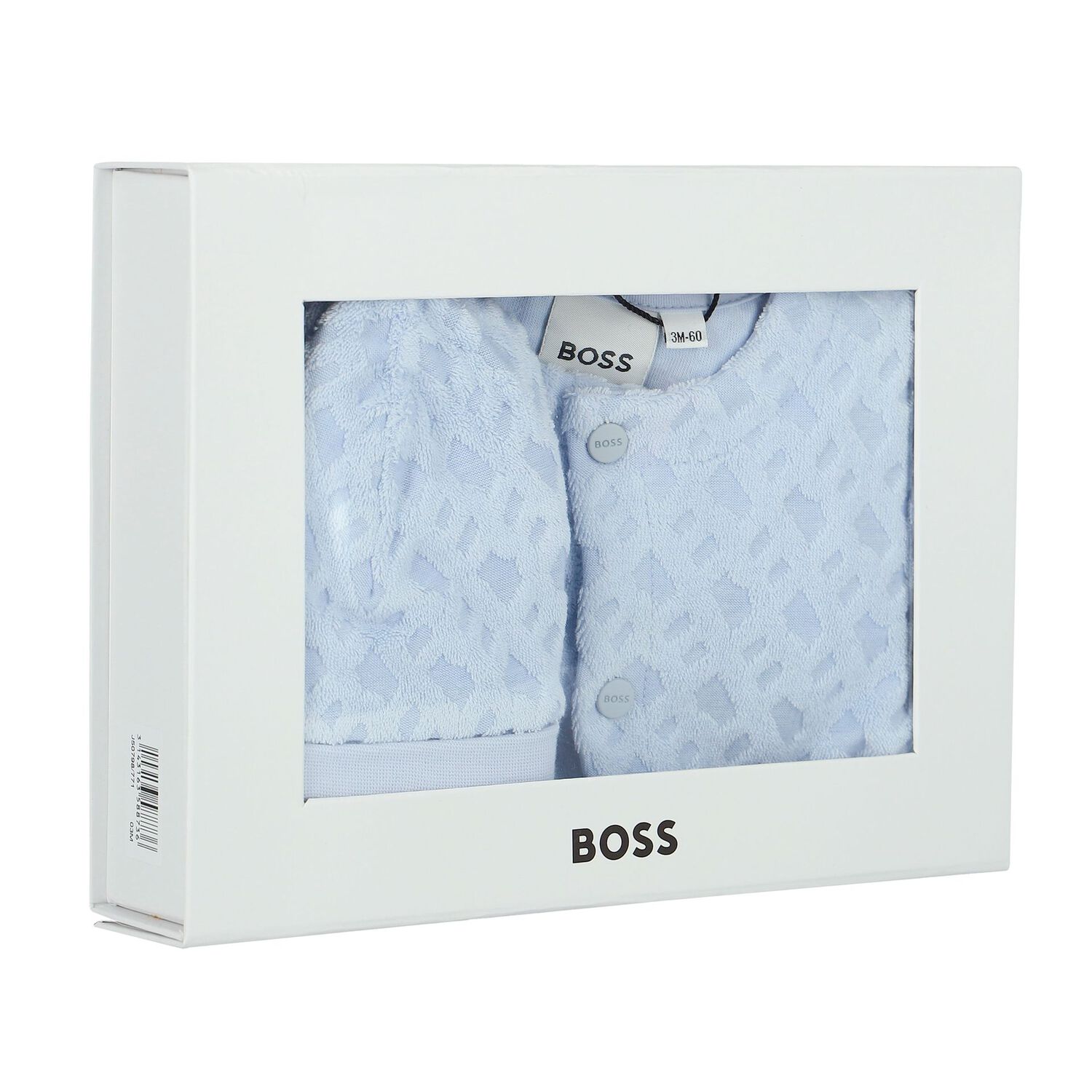 Boys Blue Logo Babygrow & Hat Set, 1, hi-res image number null