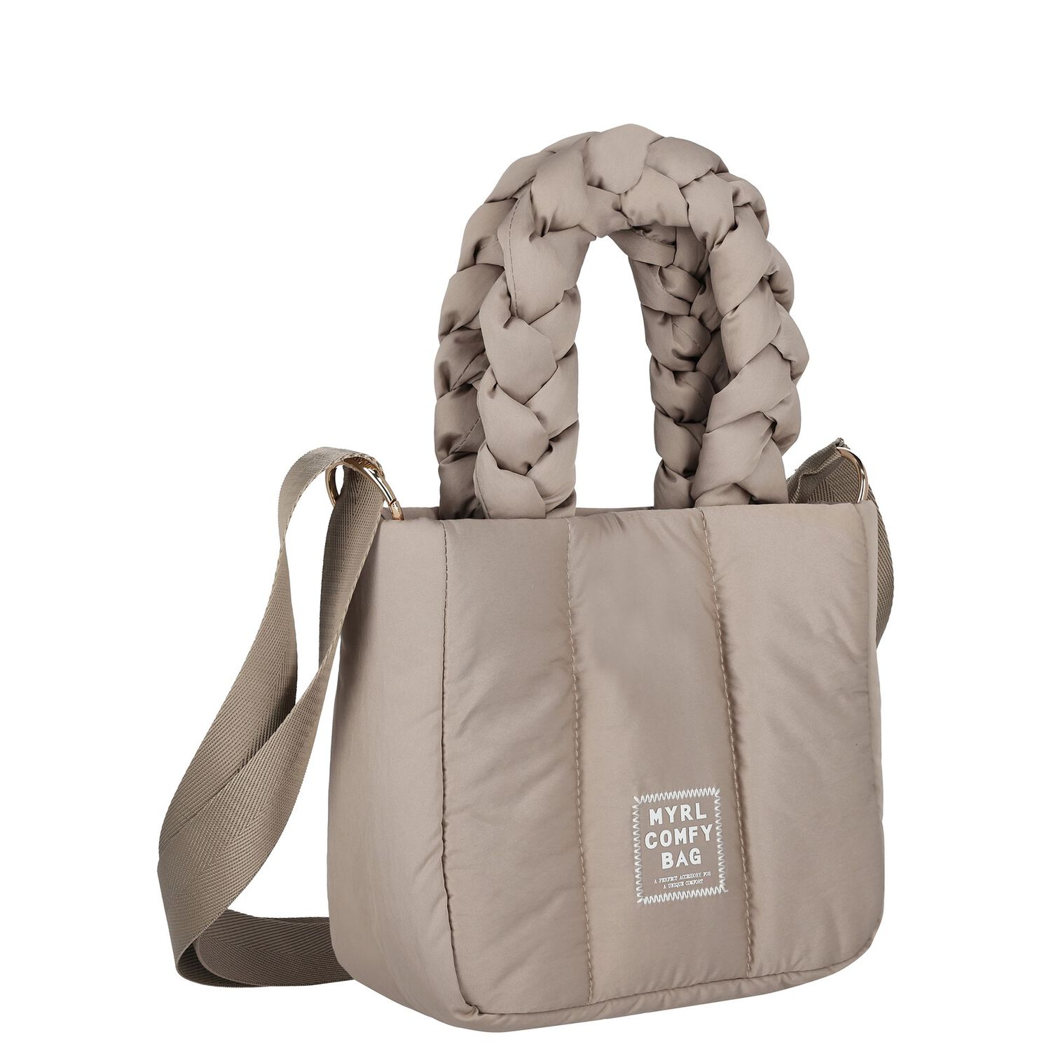 Girls Beige Logo Handbag ( 18cm ), 2, hi-res