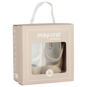 Baby Girls Gold Leather Pre Walker Shoes