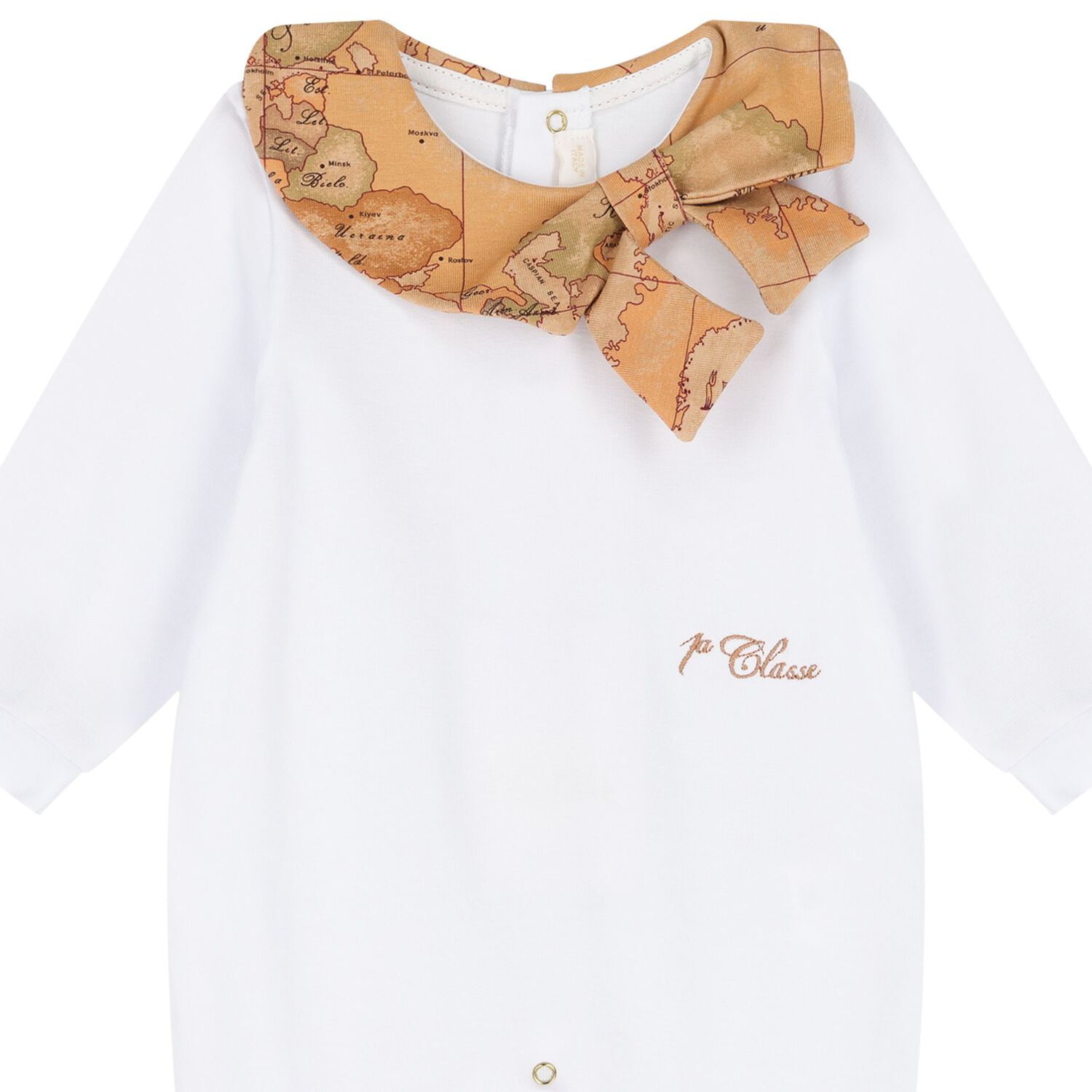 White & Beige Geo Map Babygrow Gift Set, 1, hi-res