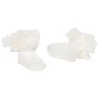 Baby Girls Ivory Headband & Socks Set, 1, hi-res