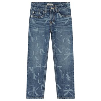 Boys Blue Logo Denim Jeans
