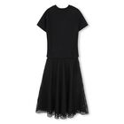 Girls Black Logo Milano Jersey 3-in-1 Dress, 1, hi-res