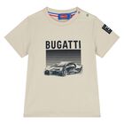 Younger Boys Beige Logo T-Shirt, 1, hi-res