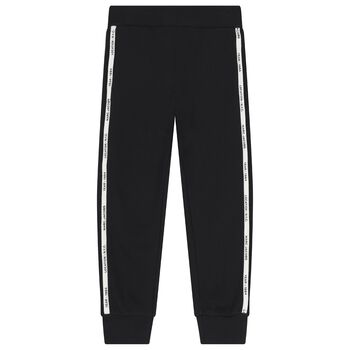 Boys Black Logo Joggers