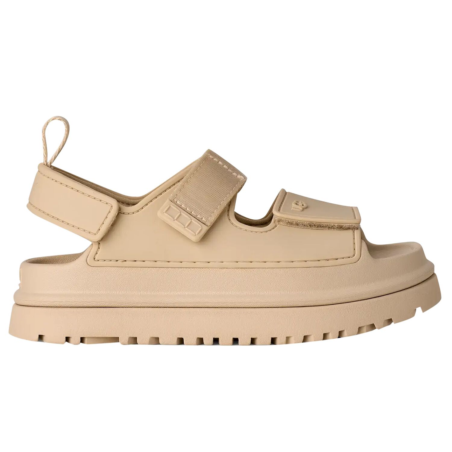 Beige Chunky Logo Sandals , 3, hi-res