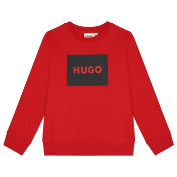 Boys Red Logo Sweatshirt