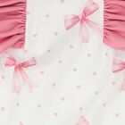 Girls White & Pink Bow Swimsuit, 1, hi-res