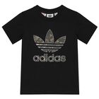 Black & Green Trefoil Logo Camouflage Shorts Set, 1, hi-res