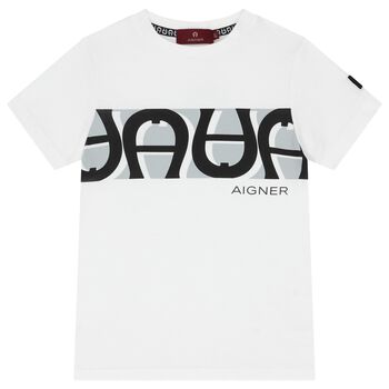 Boys White Logo T-Shirt