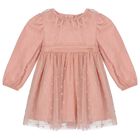Younger Girls Pink Floral Tulle Dress, 1, hi-res