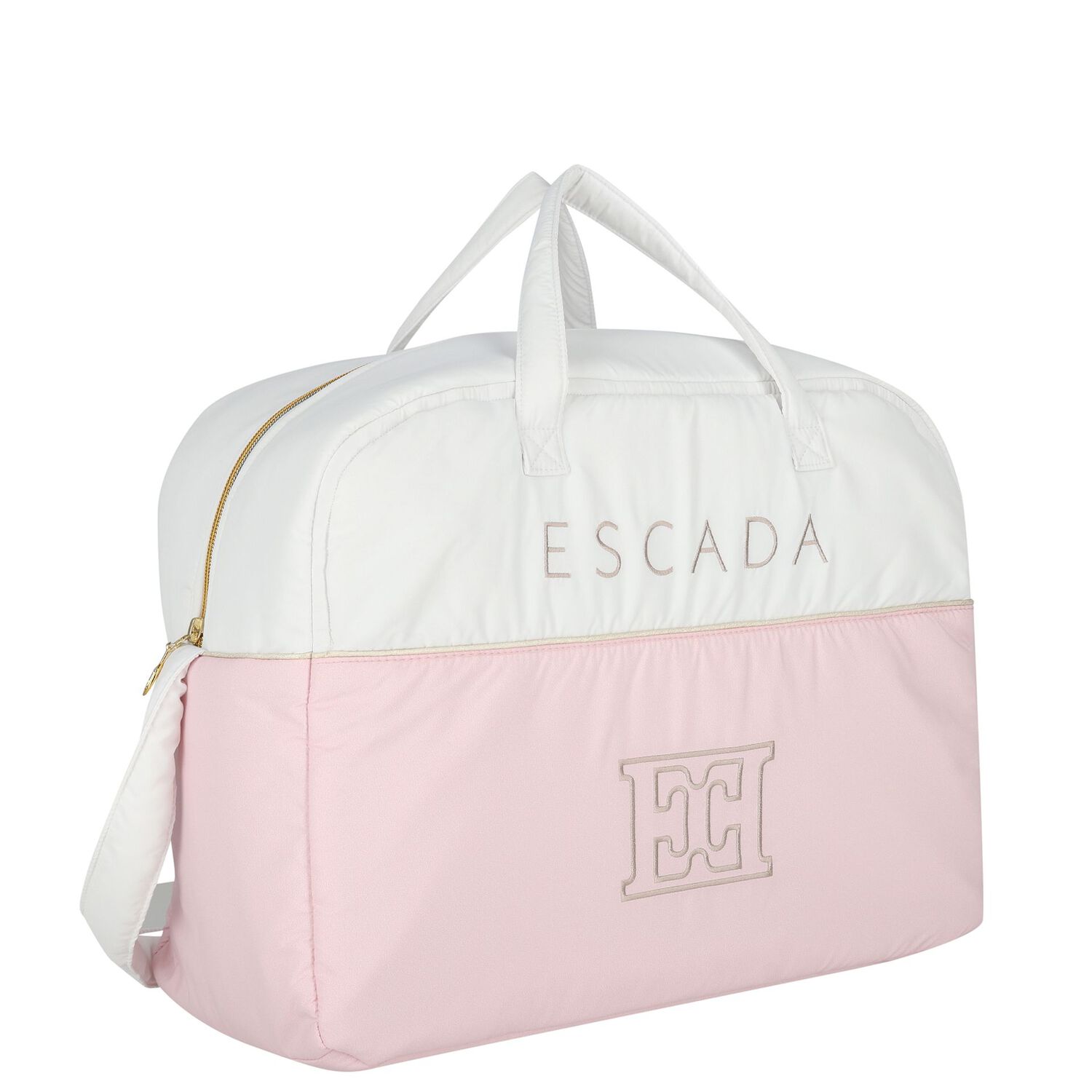 Baby Girls White & Pink Logo Changing Bag, 2, hi-res
