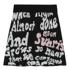 Girls Black Knitted Skirt, 1, hi-res