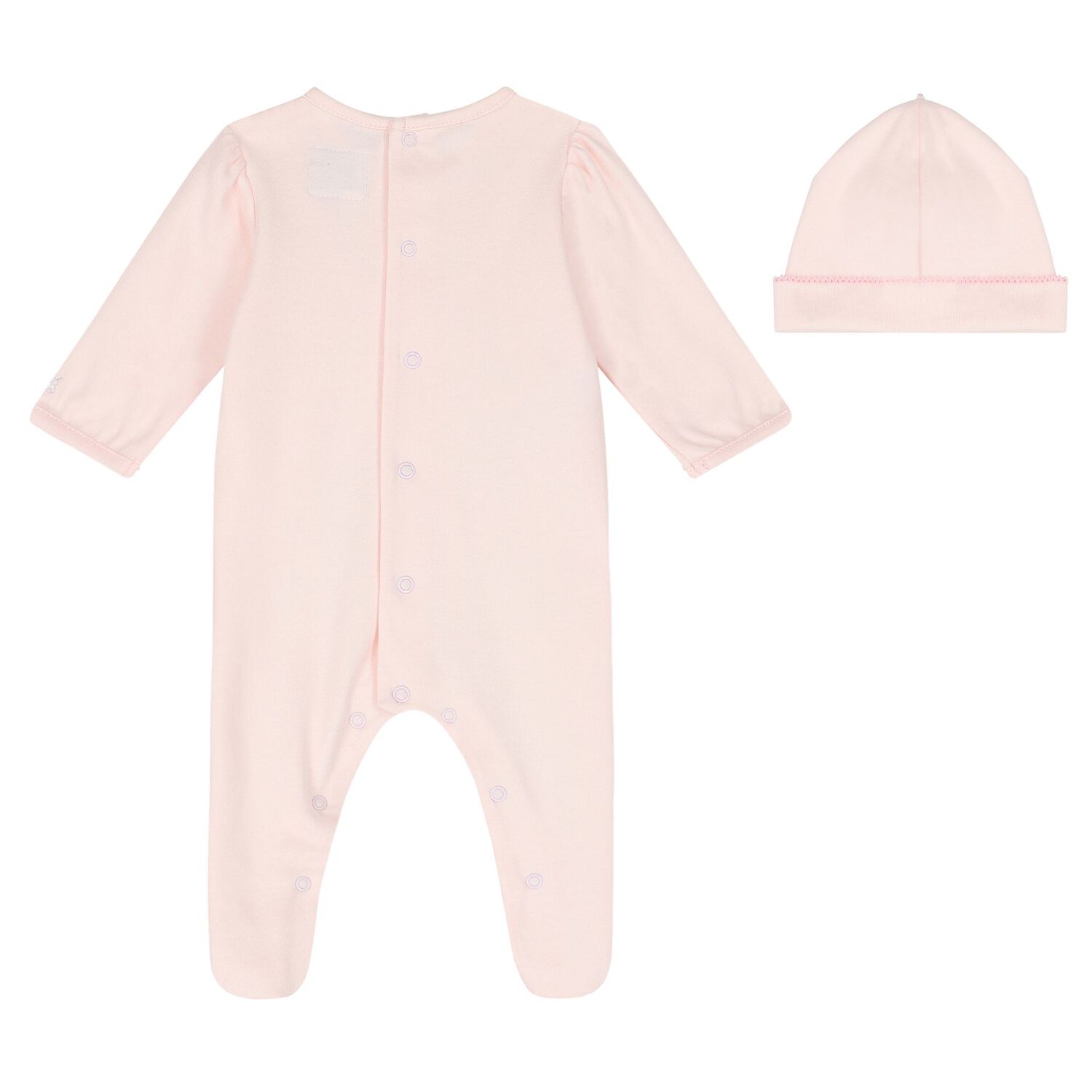 Baby Girls Pink Cotton Babygrow Set, 1, hi-res