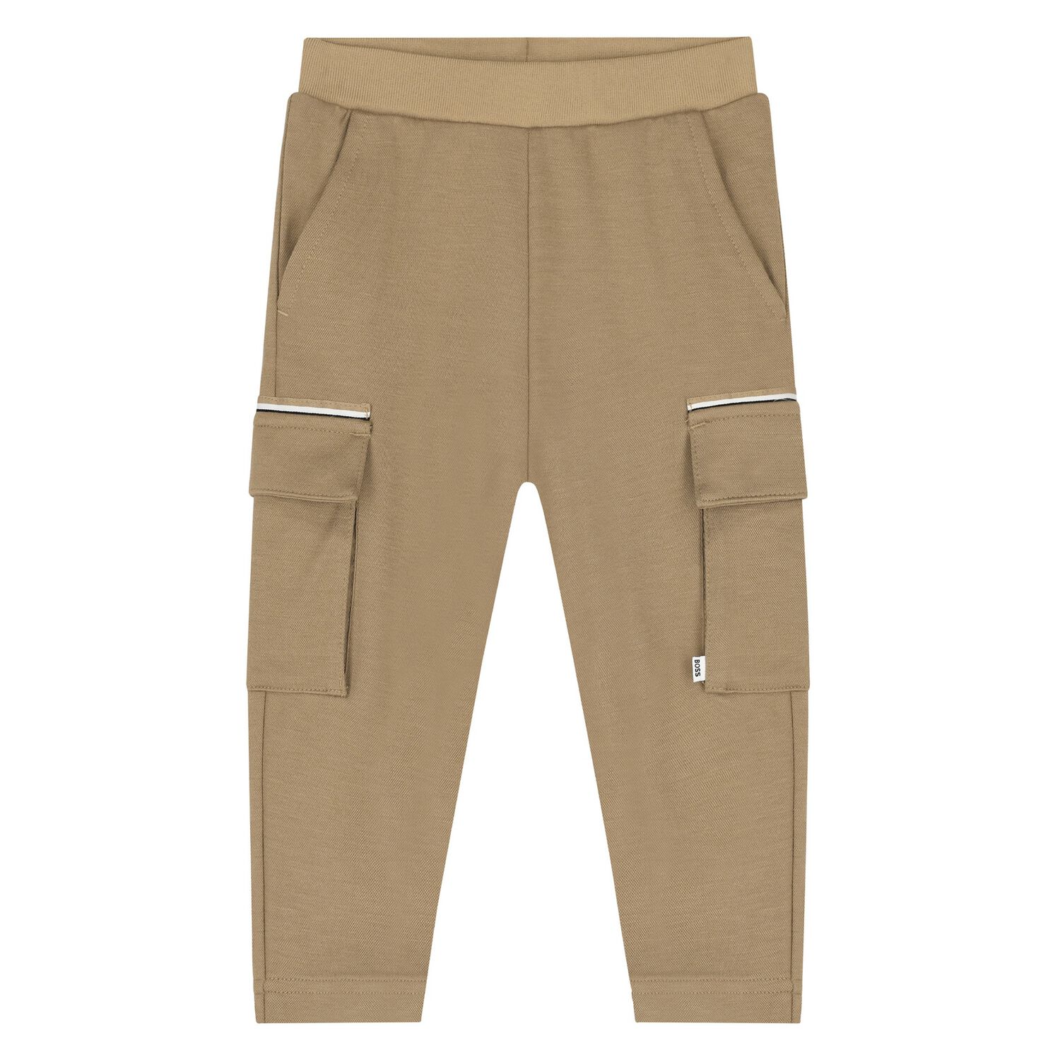 Younger Boys Beige Logo Joggers, 2, hi-res image number null