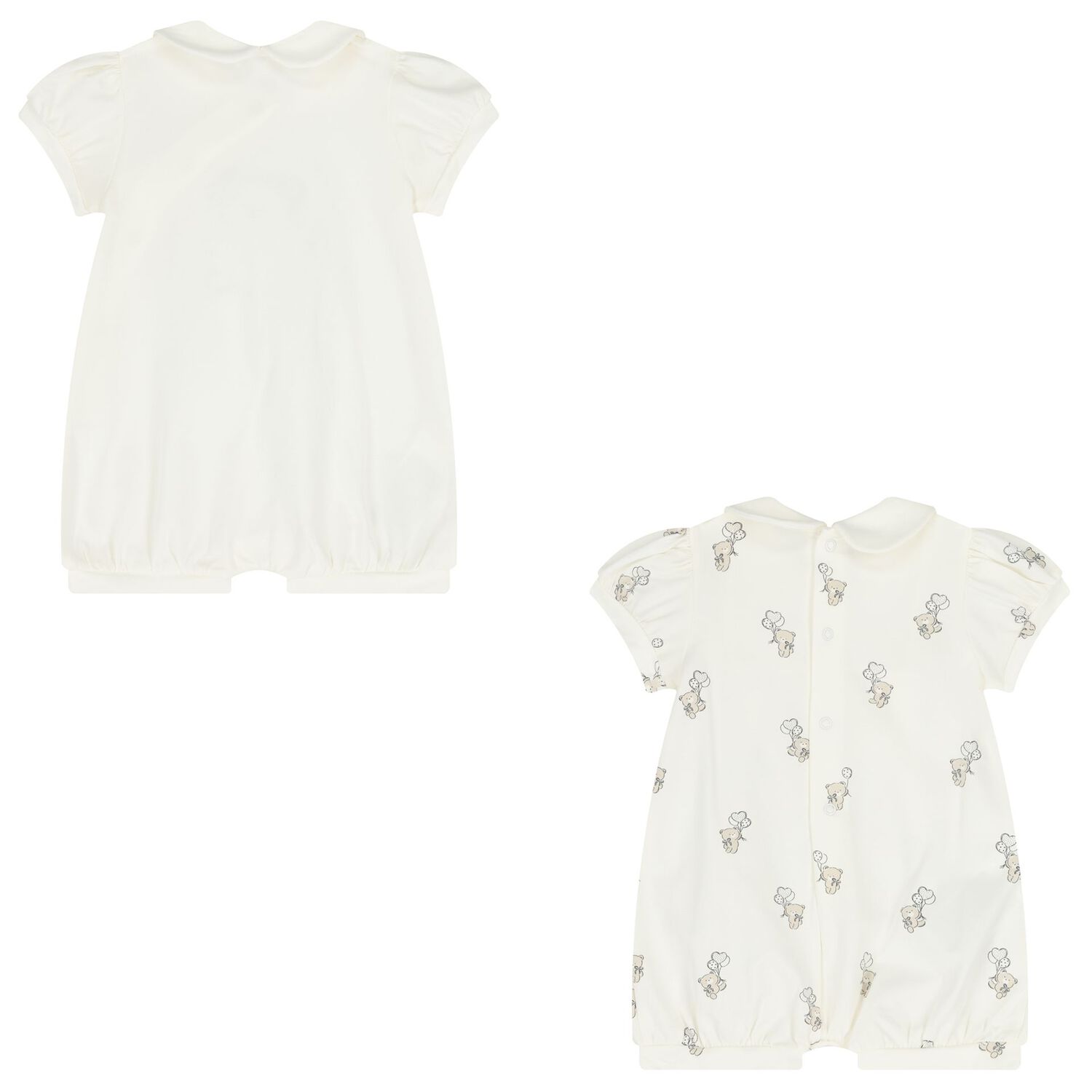 Baby Girls Ivory Rompers ( 2-Pack ), 1, hi-res