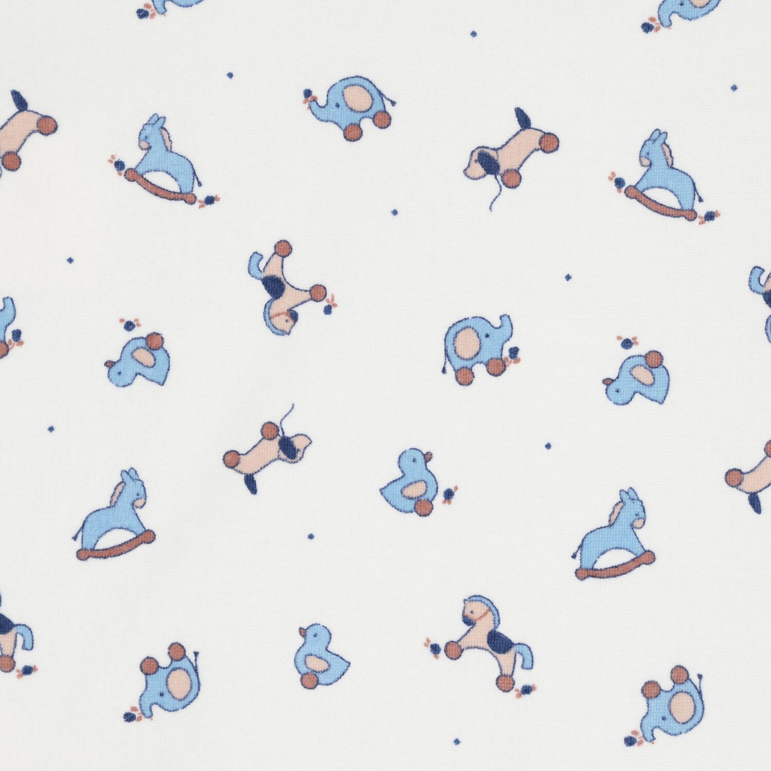 Baby Boys White & Blue Hooded Towel, 2, hi-res