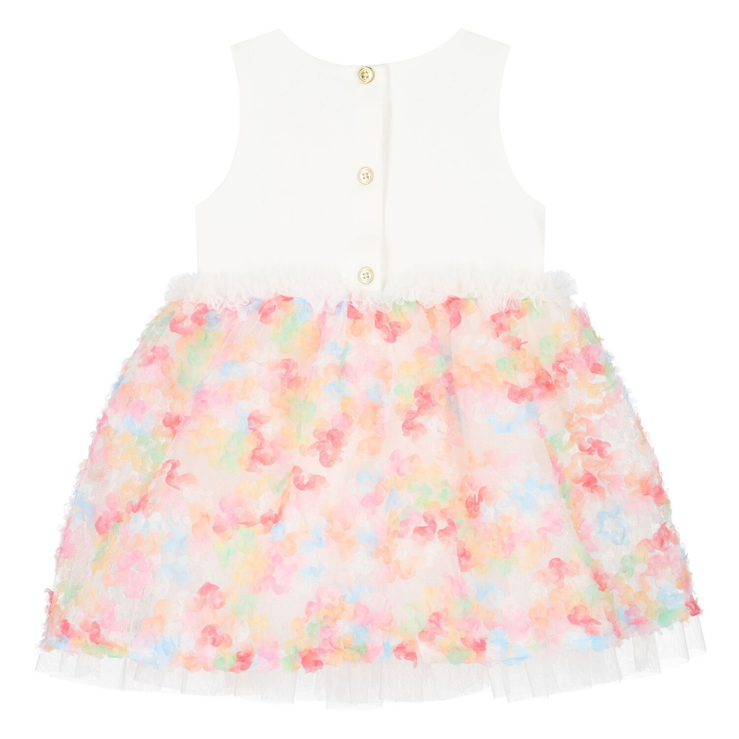 Baby Girls Multi-Coloured Tulle Dress, 1, hi-res