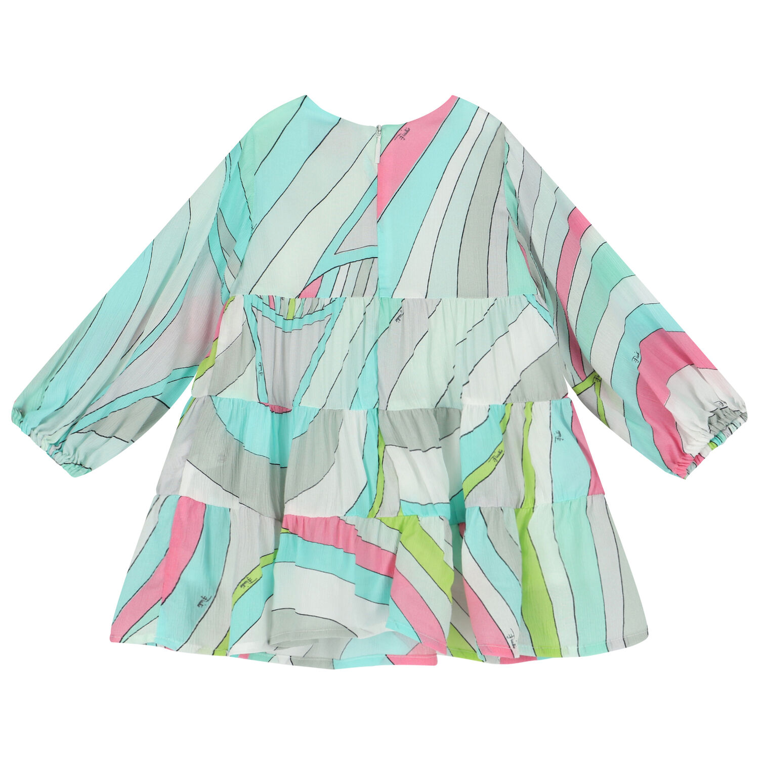 Younger Girls Multi-Coloured Iride Pastel Dress, 2, hi-res