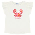 Girls Ivory Crab T-Shirt, 5, hi-res