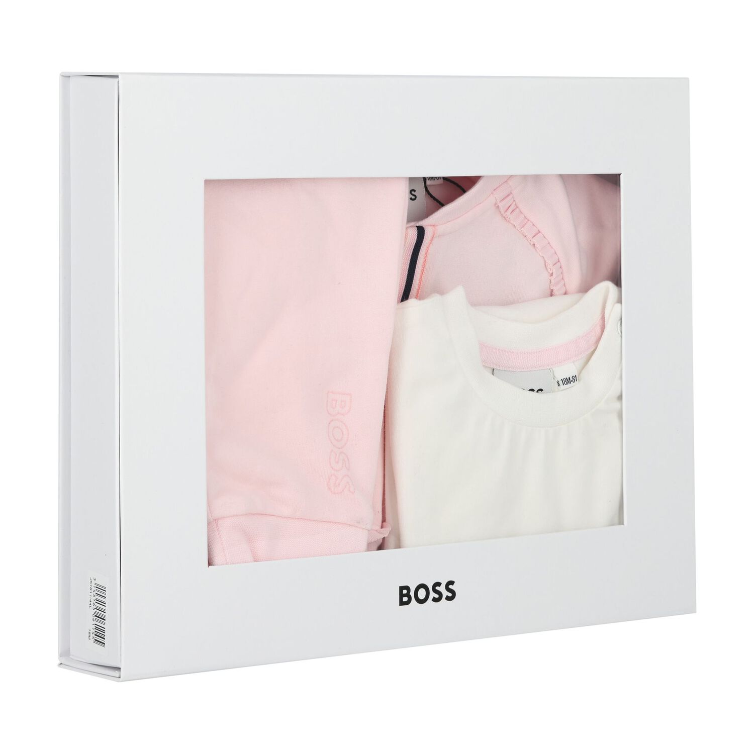 Baby Girls Pink & White Tracksuit Set, 1, hi-res