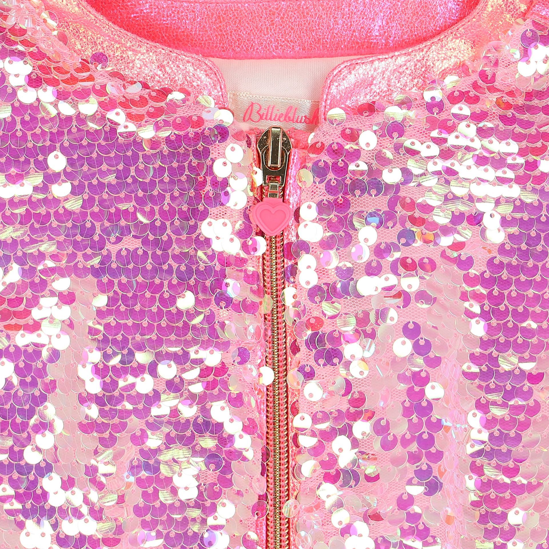 BILLIEBLUSH Girls Pink Sequin Jacket Junior Couture UK