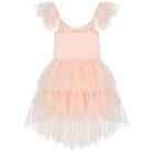 Girls Pink Tulle Dress, 1, hi-res