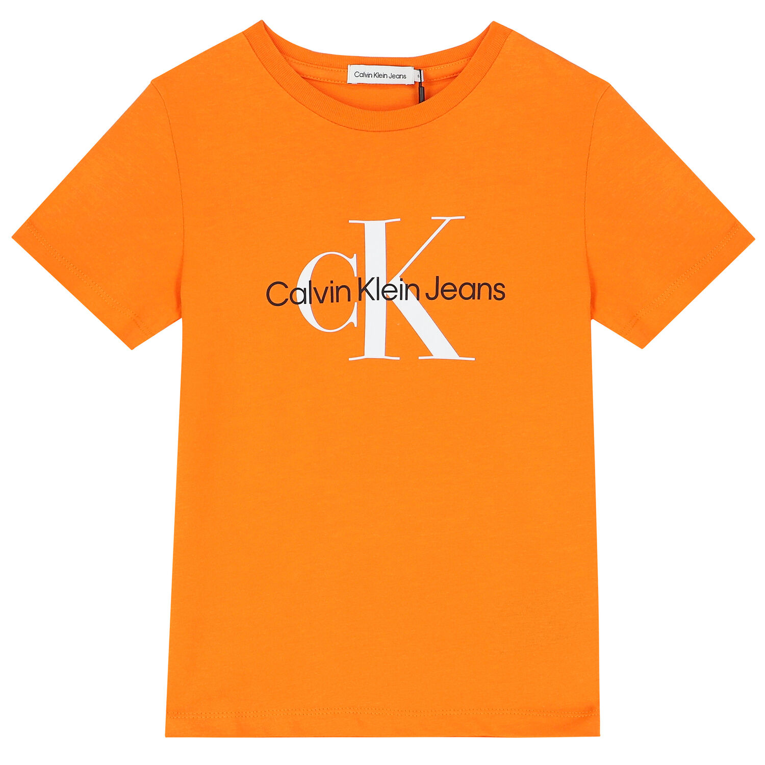 Boys Orange Logo T-Shirt, 4, hi-res