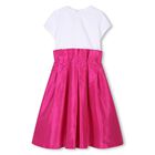 Girls Pink & White Logo Dress, 1, hi-res