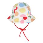 Baby Girls White & Red Swimsuit Set with Hat, 1, hi-res