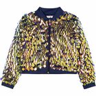 Girls Iridescent Embellished Sequin Jacket, 1, hi-res