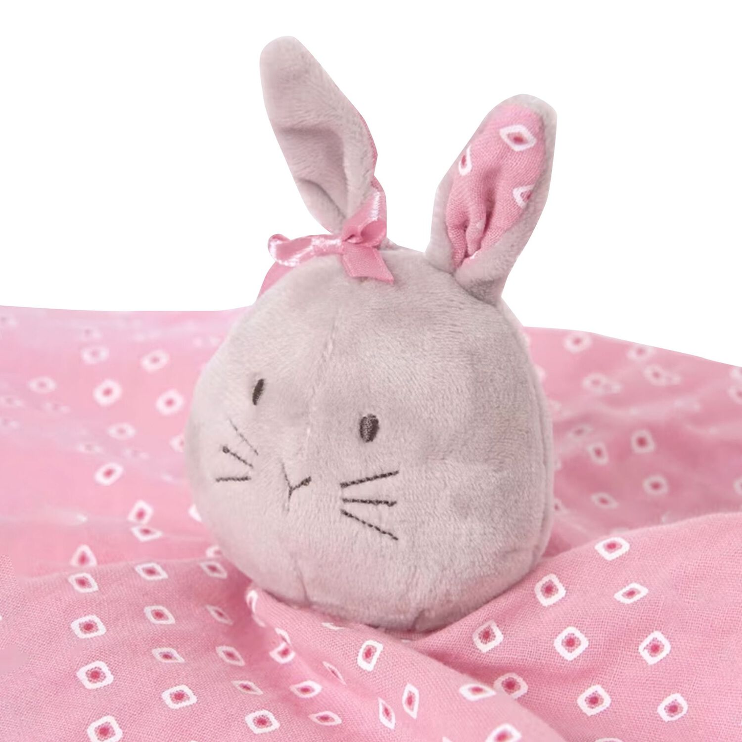 Baby Girls Pink & Beige Doudou Comforter, 2, hi-res