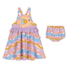 Younger Girls Purple & Orange Fish Dress Set, 1, hi-res