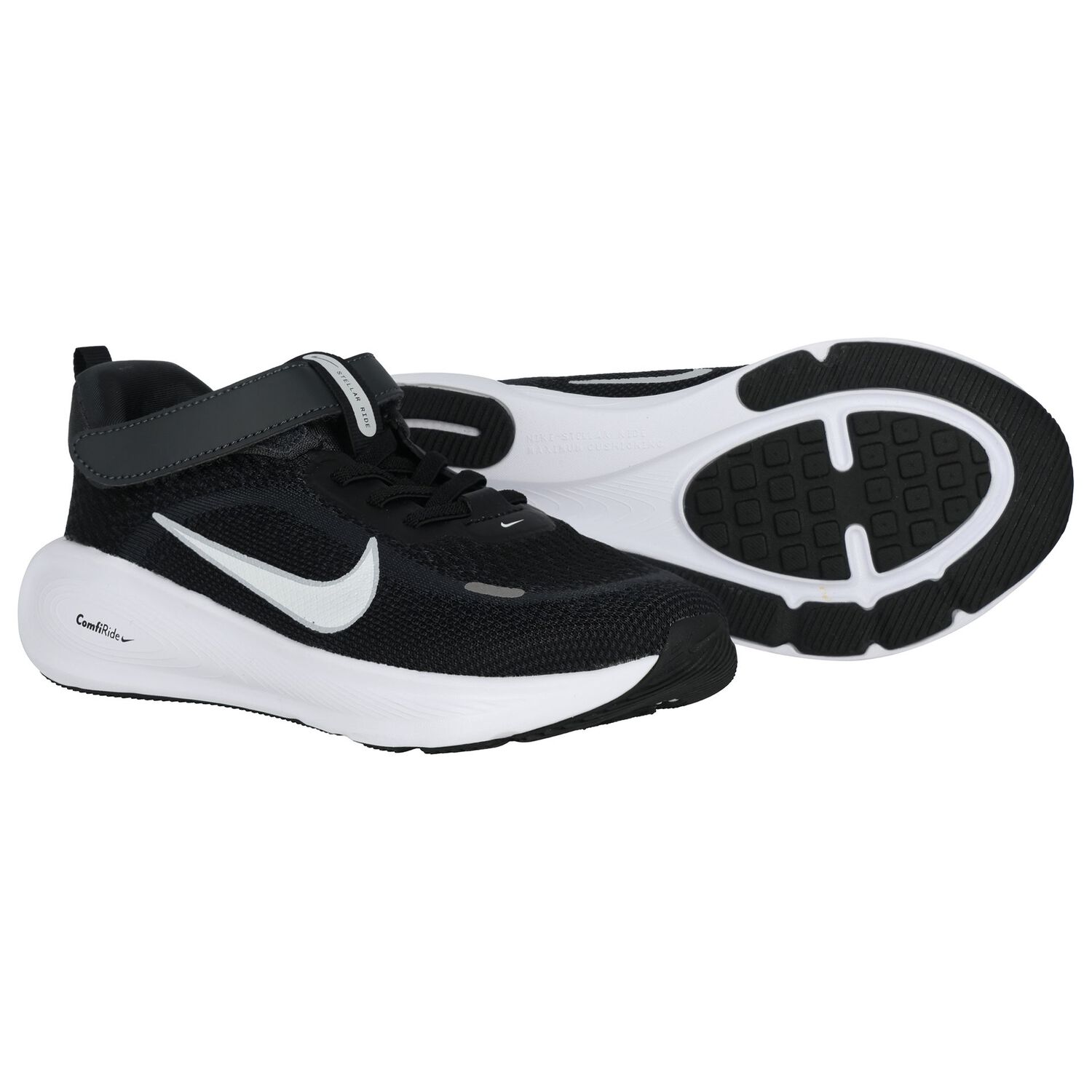 Black Logo Stellar Ride Trainers, 1, hi-res
