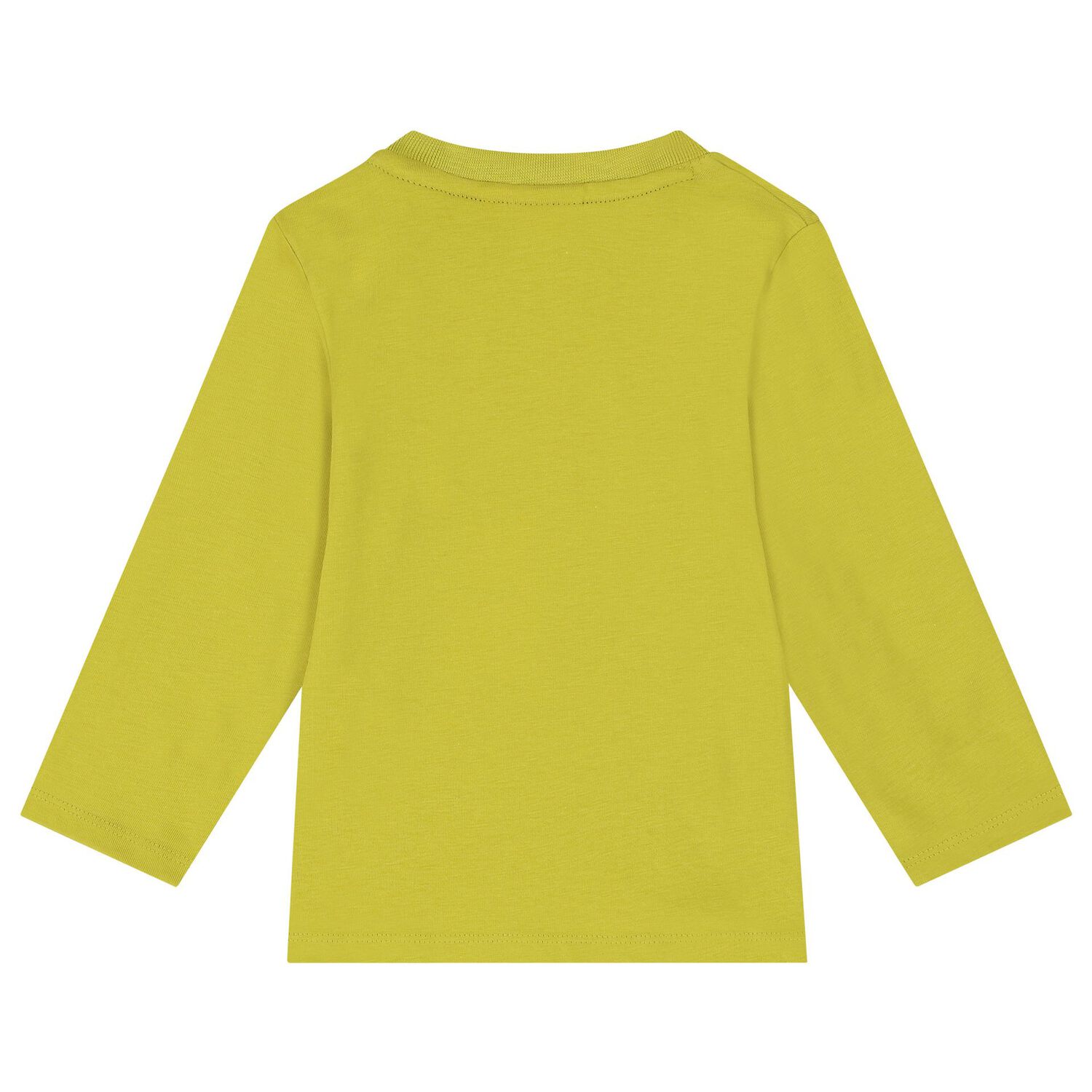 Younger Boys Lime Green Logo Long Sleeve Top, 1, hi-res image number null